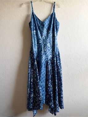 Lauren Ralph Lauren Blue Printed Slip Dress